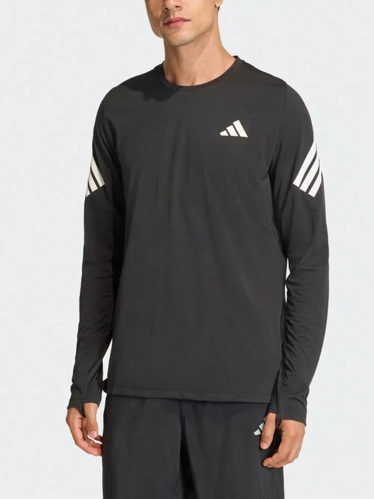 Adidas Climacool Adi365 Comfortable And Soft Crew Neck Pullover Long Sleeve T-Shirt For Men - Black - View 1