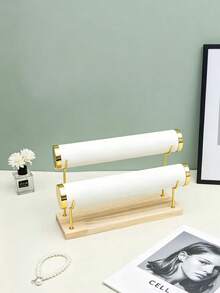 1pc Luxury Vintage Jewelry Display Stand - Wooden Jewelry Rack (Suitable For Bracelets, Watches, Necklaces And Other High-End Jewelry Display) - Suitable For Retail Display, Trade Exhibition And Personal Collection Storage, Bedroom Vanity Tabletop Decor Display Rack - Multicolor - View 7
