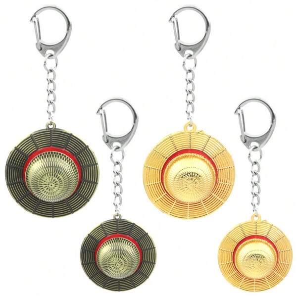 New Mini Metal Hat Shaped Keychain, Minimalist Metal Small Hat Bag Charm, Personalized Collectible Accessory, Holiday Gift For Teens And Adults