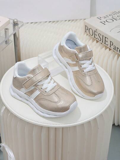 1 đôi giày thể thao trẻ em thời trang mới cho mùa xuân/thu, đa năng, lót mềm thoải mái, đế EVA mềm nhẹ, thiết kế họa tiết hình học, phù hợp cho học sinh đi học, chơi thể thao, chạy bộ và các hoạt động ngoài trời khác