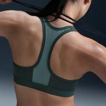 Nike Swoosh Logo Stylish, Minimalist, Breathable Sports Bra For Women, Green. - Green - View 3