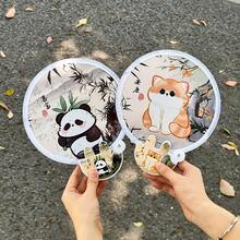 4pcs Cute Cat Folding Fans - Lucky Cat Design, 2-In-1 Cooling Portable Handheld Fan, With Storage Bag, Summer Accessory, Holiday Gift (Cat Pattern Style) - Reflector - View 6