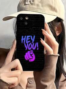 azul morado oye tú graffiti puñofunda de teléfono Fundas compatibles con ,Apple,VIVO,OPPO,,, y Honor.Fabricadas en silicona TPU,ofrecen protección contra golpes y caídas. - Negro - Ver 2