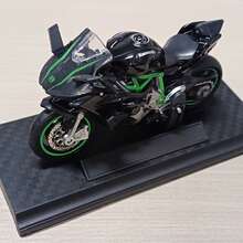 Model Sepeda Motor Kawasaki H2R Alloy Skala 1:18 - Model Balap Detail dengan Stand Pajangan, Cocok untuk Koleksi dan Permainan Remaja - 14 Buah Mainan - MultiWarna - View 11
