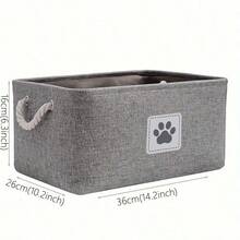 Foldable Fabric Pet Toy Storage Basket, Large Capacity Pet Toy Storage Box With Comfortable Handle, Foldable, Suitable For Accessories, Toys, Coats And Clothing - Multicolor - View 15