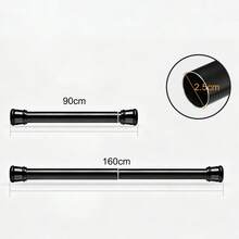 Barra Telescópica Sin Perforar para Cortinas y Ropa, Varilla Extensible Antideslizante para Baño, Cocina y Balcón, Soporte para Colgar Ropa Resistente al Desgaste - A - Ver 7