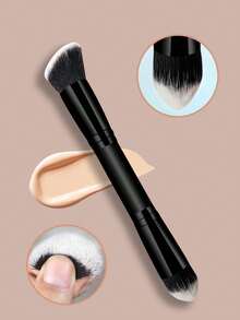 4pcs Dual-Ended Multi-Function Makeup Brushes, Foundation Brush, Blush Brush, Powder Brush, Contour Brush, Eyeshadow Brush, Makeup Tools Designed For Women, Portable - Black - View 6