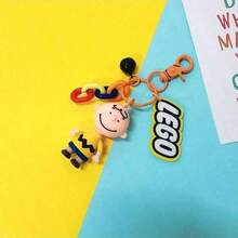 1pc Charlie Snoopy Cute Personalized Creative Cartoon Bag Charm, Suitable As Small Gift For Fans, Family And Friends [Random Style] - Multicolor - View 2