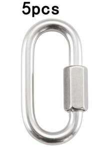 Konektor Cepat Rantai Baja Tahan Karat, Carabiner Oval Pengunci Ulir Tugas Berat, Perangkat Keras Penghubung Rantai Tahan Lama, Cocok untuk Pemasangan Hammock, Berkemah, Mendaki, Perakitan Peralatan Luar Ruangan, dan Aksesori Penghubung Perangkat. - MultiWarna - View 11