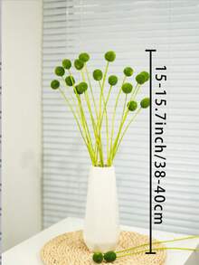 10/20pcs Artificial Craspedia Stem Yellow Billy Ball Flower Heads, Large Diameter Approx 1-1/2 Inch, For Home Decor, Photo Props, DIY Wedding Decoration - Yellow-green Gold Ball - View 7