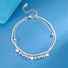 Pulsera de Plata 925 de Moda, Adecuada para Uso Diario y como Regalo - Blanco - Ver 2