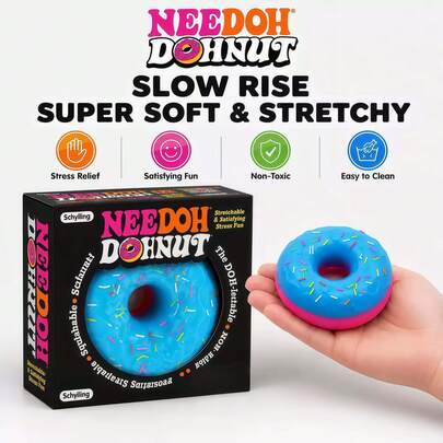 1 peça Schylling NeeDoh Brinquedo Squishy para Alívio da Ansiedade, Brinquedo Squishy, Brinquedo Anti-Stress, Adequado para Relaxamento no Escritório/Entretenimento em Casa, Preço Acessível, Divertido e Interessante, Excelente Escolha para Presentes de Formatura, Presentes de Casamento, Brinquedos, Pingentes de Bolsa, Brinquedos Macios, Presentes de Aniversário, Decoração de Quarto