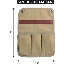 Kermit Chair Armrest Storage Bag, Multi-Pocket Canvas Design, Wear-Resistant And Durable, Can Store Phone, Water Bottle, Keys And Small Tools, Folding Chair Side Storage Bag, Suitable For Outdoor Camping, Picnic And Fishing - Multicolor - View 2