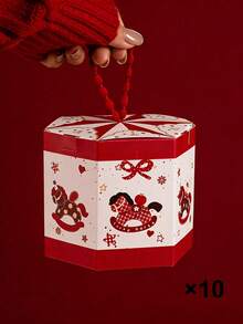 10pcs Creative Carousel Theme Wedding Favor Gift Boxes, Suitable For Newlyweds, New Parents And Party Planners; Perfect For Packaging Wedding Favors, Full Moon Celebration, First Birthday And Other Birthday Gifts - Multicolor - View 19