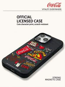 Coca-Cola The Phone Case With Wireless Charging Function Is Full Of Vitality And Passion. It Is Made Of Lightweight Materials And Has Anti Scratch, Anti Drop, And Anti Slip Design To Protect Your Hand In A Cartoon Anime Style. The Case Is Compatible With Apple 17 17Air 17Pro 17ProMax 11,12,13,15,16 Pro,16ProMax,14Plus,15Plus,16Plus,15Pro,16PLUS,XR. Suitable For Gifting To Friends And Family - Black - View 5