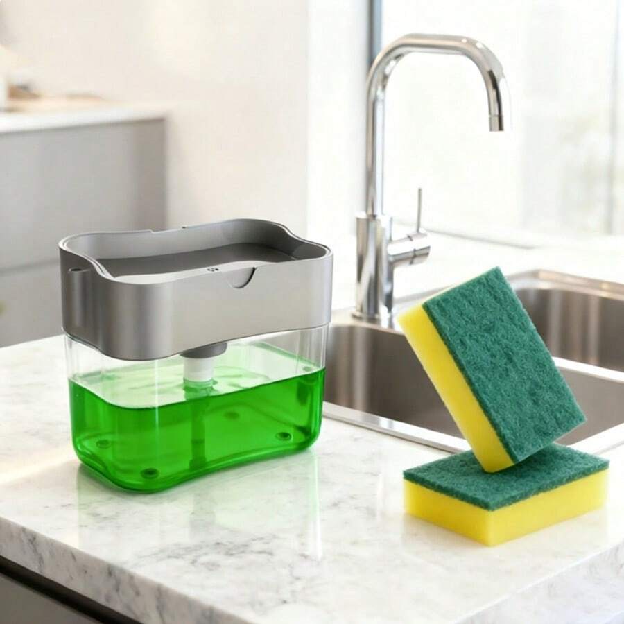 Automatic Dishwasher Detergent Dispenser With Detergent And Cleaning Pad - Compact Kitchen Cleaning Tool, Easy To Clean Design, Efficient Cleaning, Suitable For Home Cooks, Durable Plastic, No Extra Items Needed, Dishwasher Accessory, Modern Kitchen Supplies - Dish Soap Dispenser - View 1