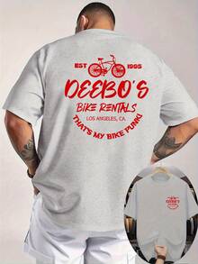 [Selección Niu Wang]Nueva camiseta de manga corta casual para hombre de verano, con cuello redondo acanalado, estampada tanto en la parte delantera como en la trasera, hecha de tela de punto - Blanco - Ver 10