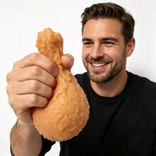 Cross-Border Hot-Selling Realistic Chicken Drumstick Stress Relief Squeeze Toy, Rebound Block, Satisfying To Squeeze - Multicolor - View 5