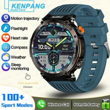 KENPANG 2025 New Durable Men's Outdoor Sports Smartwatch, Wireless Calling (Answer/Make Calls), LED Flashlight, Sports Tracking, Compass, Multiple Sports Modes, IP68 Waterproof Smart Band, 600mAh Battery, Fitness Tracker, Heart Rate & Sleep Monitoring, Compatible With IOS And Android Systems - Multicolor - View 15