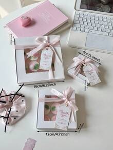 4/9/16pcs Rose Tea Candle Set, Handmade Pink & White Decorative Candles, Aesthetic Gift Box, Suitable For Room Decor, Birthday, Wedding, Valentine's Day & Party Decoration - Multicolor - View 11