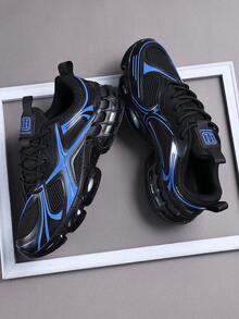 Men's Sports Shoes, Casual Running Shoes, Jogging Shoes, Walking Shoes, Low-Top Fashion Gradient Color Sports Shoes, Tennis Streetwear - Blue - View 2
