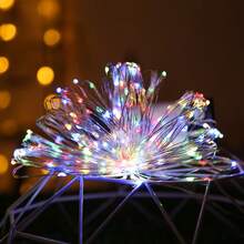 1 pieza, Opcional 10/20/30/50/100/200 cuentas LED, Longitud 1/2/3/5/10/20m, Material de plástico, Retráctil, Luz decorativa divertida para el hogar - Multicolor - Ver 12