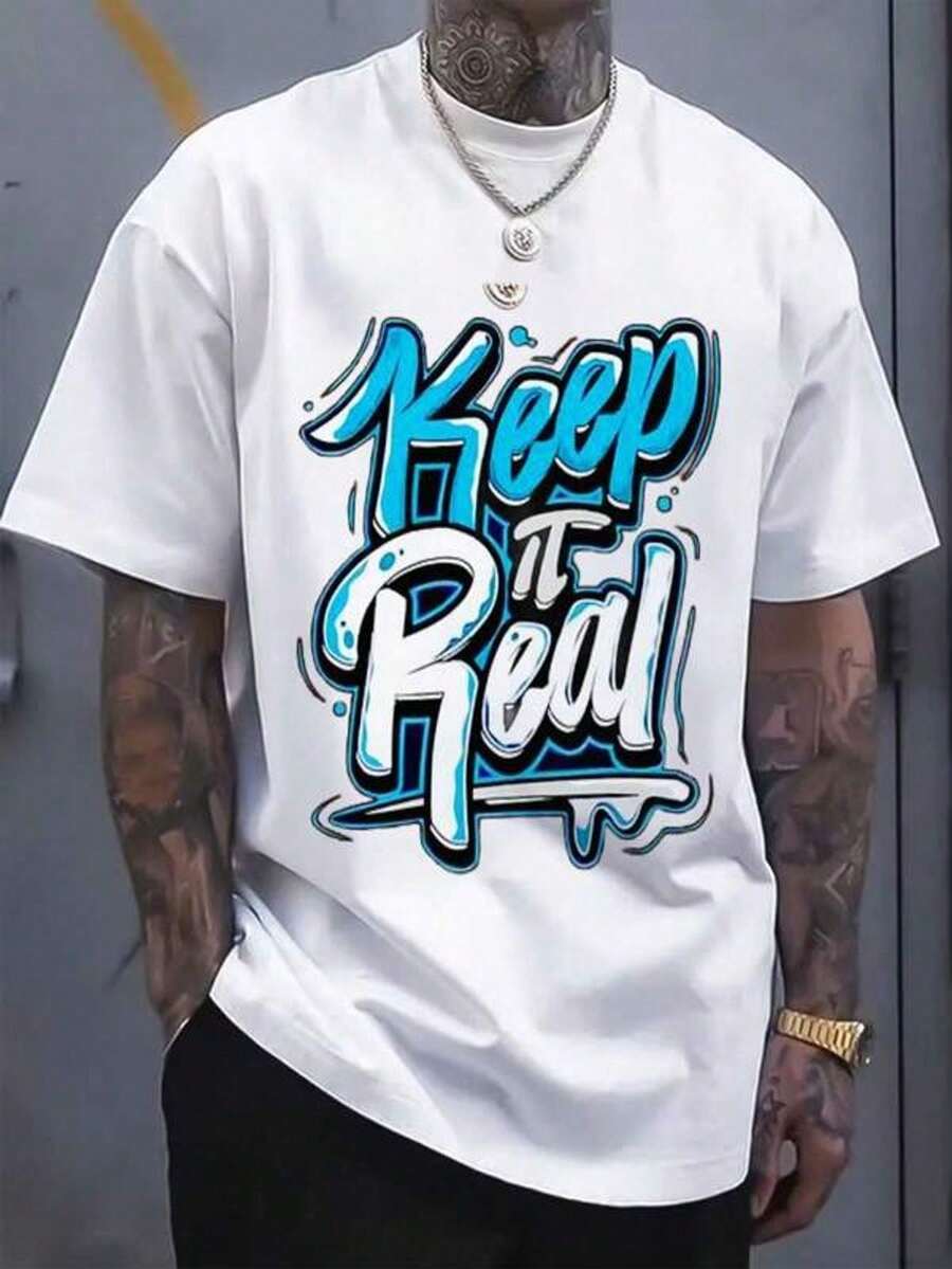 Camiseta manga corta caballero talla estilo casual algodón - Negro - Ver 1