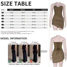 Women's Summer Dress, Khaki Strapless Glitter Patchwork Dress, Elegant, Date, Birthday Party, Wedding, Formal Dinner, Party, Outing, Holiday Brown - Brown - View 4