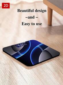 2D Bathroom Scale Featuring A Cyber-Style Blue Light Pattern-Perfect As A Holiday Gift. - Multicolor - View 8