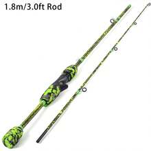 SOUGAYILANG Carbon Fiber Casting Fishing Rod, 1.68M/1.8M Baitcasting Rod With EVA Camo Grip, Perfect Green Honeycomb Camo Spinning Rod, Portable Freshwater Saltwater Fishing Rod - Green - View 12