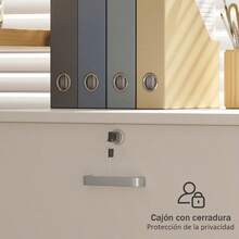 Mobile Filing Cabinet With Lock, Filing Cabinet With Drawers For Office And Home - White - View 6