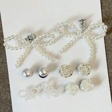 4/10/18pcs Fashion Versatile Clog Shoe Charms, Personalized DIY Decorative Cartoon Cute Chain Shoe Flowers, Butterfly Rhinestone Flower Accessories Detachable Shoe Buckles - M296679 - View 6