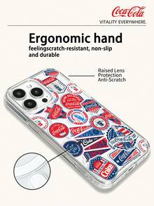 Coca-Cola Classic Phone Case, Full Of Vitality And Passion, Made Of Lightweight Materials, With Anti Scratch, Anti Drop And Anti Slip Design, Protecting Your Phone Case In Cartoon Anime Style, Compatible With Apple 17,17 Air,17 Pro,17 Pro Max,11,12,13,15,16 Pro,16 Pro Max,14 Plus,15 Plus,16 Plus,15 Pro,16 Max,XR Waiting For The Model. Suitable For Gifting To Friends And Family - Clear - View 5