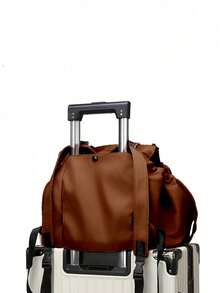 1 pieza Bolso multiusos para mamá, bolso tote de gran capacidad y mochila, estilo unisex, adecuado para uso diario, compras y viajes, Nota: El color de la correa del hombro es aleatorio - Café integral - Ver 4