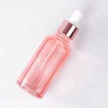 5pcs Pink Transparent Dropper Essential Oil Bottle Set, Summer Skincare Aromatherapy Liquid Dispensing Storage Tool, Pink And White Color Block Press Dropper For Precise Liquid Extraction And Single-Use Portion Control, Transparent Pale Pink Bottle Body For Easy Visual Monitoring Of Remaining Liquid Volume - Pink - View 5