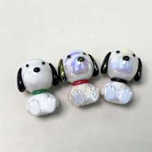 1set/3pcs إكسسوار قلم مطاطي ناعم مثقوب بتصميم كرتوني Snoopy مع خرزات، لتعليق الهاتف المحمول والمفاتيح والحقائب، مادة لصنع المجوهرات اليدوية DIY، خيار مثالي لهدايا الفصل الدراسي الجديد والمستلزمات المدرسية (نمط عشوائي) - متعدد الألوان - مشاهدة 4