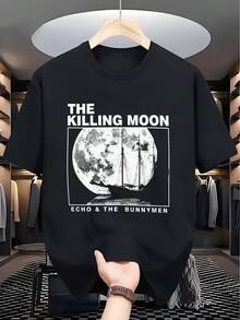 Camiseta suave y cómoda de cuello redondo con la clásica canción "The Killing Moon" de la banda post-punk. - Blanco - Ver 7