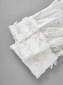 ii German Munich Beer Festival Vintage Lace Cropped Top White Fall - White - View 4