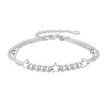 Pulsera de Plata 925 de Moda, Adecuada para Uso Diario y como Regalo - Blanco - Ver 8