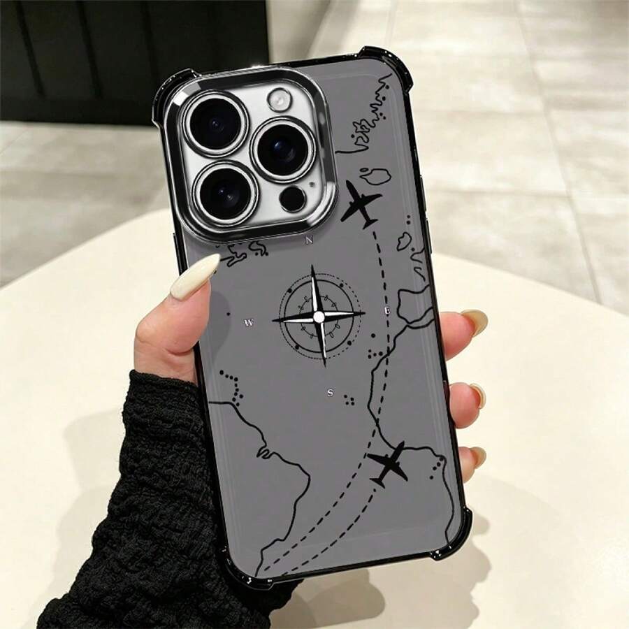 Airplane-Style Cell Phone Case With A Modern Design And Full Drop Protection, Suitable For Multiple Mobile Phone Models Such As The 5 Series Up To The 17 Pro, Including Plus, Pro, Pro And 16e, The A And S Series With A03, A04, A04e, A05, A06, A12, A15, A22, A32, A34, A35, A54, A55, S23, S24 Ultra, Moto G52, G54, G84, C40, C65, M5s, M6 Pro 4G, X5, Pro And 9A, A3, Note 11 4G, A Comfortable And Durable Case For Everyday Personal Use - 多色2 - 查看 1