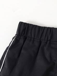 Tween Boys' Simple Exercise Sports Outdoor Straight Pants For Spring And Autumn - Black - View 8