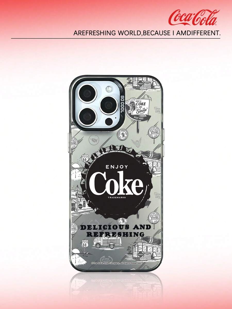 Coca-Cola Classic Phone Case, Vibrant And Passionate, Made Of Lightweight Materials With Anti Drop And Anti Slip Design, Protecting Your Phone Case In Cartoon Anime Style, Compatible With Apple 17, 17 Air,17 Pro,17 Pro Max,11,12,13,15,16 Pro,16 Pro Max,14 Plus,15 Plus,16 Plus,15 Pro,16 Pro Max,XR Waiting For The Model. Suitable For Gifting To Friends And Family - Black - View 1
