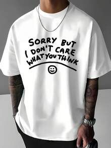Men's Summer Short Sleeve Printed T-Shirt - 黑色 - 查看 6