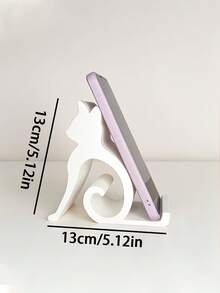 1pc Cat Phone Stand, Desktop Ornament, Storage Rack, Phone Holder, Compact & Portable, Suitable For Bed, Office, Car, Pet Lovers Essential, Travel Essential, Desktop Storage, Home Decor, Dorm Storage, Back To School - Multicolor - View 9