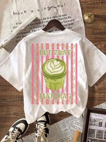 Camiseta de verano estampada de manga corta para mujer, top para mujer, tejido de algodón puro, corte regular.blusas para mujer playeras de mujer blusas casuales para dama conjuntos de mujer - Blanco - Ver 2