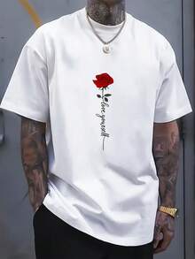 Print Tee Shirt, Tees For Men, Casual Short Sleeve T-Shirt For Summer - 黑色 - 查看 2
