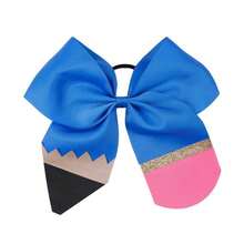1pc Customized Pencil Bow Hair Accessory, Personalized Bow Hair Tie, Custom Women's Bow Hair Tie, Back To School Graduation Student Hair Accessory - Multicolor - View 15