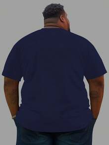 Men's Summer  T-Shirt, Artistic Style T-Shirt, Casual And Comfortable Men's T-Shirt, PLUS SIZE - Black - View 10