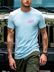 LOVER BOY, camiseta de hombre con estampado de doble cara, moderna, casual, cómoda, de cuello redondo y manga corta. - Blanco - Ver 10