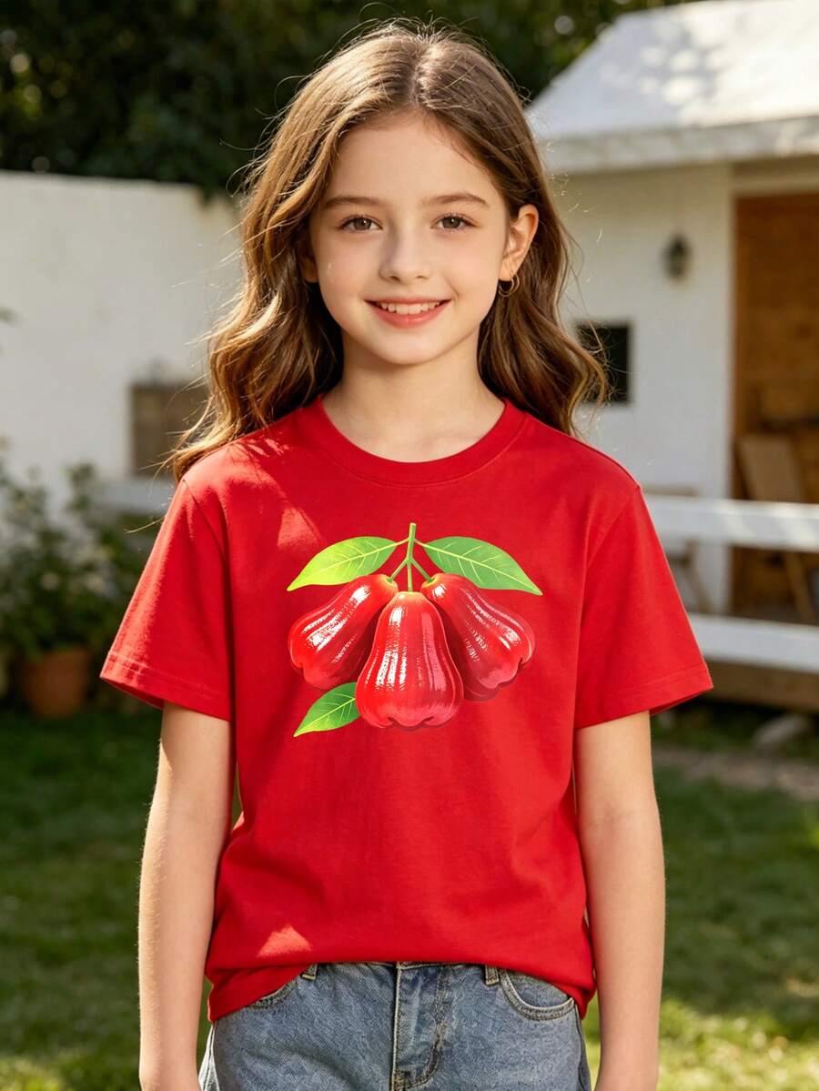 Children's Clothing, Girls' Outfits, Girls' Sets, Women's Outfits, Boys' Outfits, Girls' Clothing, Tops For Teenagers, Girls' Clothing, Blouses For Girls, Blouses For Young Women - 紅色 - 查看 1